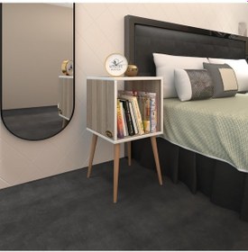 Resim Kenzlife Komodin Biterge Crd 74 39 39 Ahşap Ayaklı Komidin Kitaplık Cordoba 