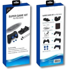 Resim Braventa Collection Yues 4 Uyumlu Seti Ps4 Şarj Standı Stand Kulaklık Silikon Kılıf 