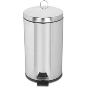 Resim Krom Pedallı Çöp Kovası 16 Lt, Şık ve Dayanıklı Ev ve Ofis Kullanımı Için Ideal 