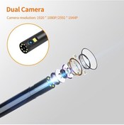 Resim Diğer Çift Kameralı Endüstriyel Endoskop Kamera 1920 1080p/2592 1944p 8 Led Işık Ip68 Su Geçirmez Muayene Kamerası 4,5 Ekran, 5m Sabit Kablo 8m 