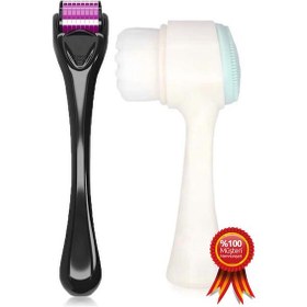 Resim Dermaroller Titanyum Uçlu Cilt Yenileme Aleti ve Cilt Temizl 