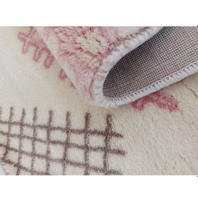 Resim Aslan Home Yatak Odası Takımı Üç Lü Yolluk , Kaliteli Uzun Tüylü Renkli Desenli Halı 