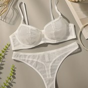 Resim 1 Set Seksi Sütyen ile Alt Teli İnce, Nefes Alabilen ve Rahat İç Çamaşırı Seti 