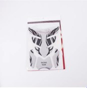 Resim Motion003 3d Stereo Motorcycle Balık Kılçığı Yakıt Tankı Kapak Sticker Su Geçirmez Çizilmeye Dayanıklı Gümüş 