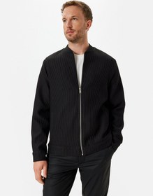 Resim Koton Bomber Ceket Fitilli Fermuarlı Siyah 5wam50021hw Siyah 