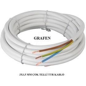 Resim 3X1.5 Ttr 50 Metre Çok Telli Elektrik Kablosu 