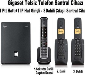 Resim C530 IP 3 Dahili Dect Telsiz Kablosuz Telefon Santrali 