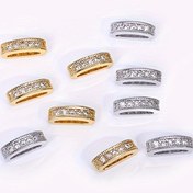 Resim 2 adet 18K Altın Kaplama/Beyaz Altın Kaplama 2/3/4 Delikli Bağlantı Parıltılı Mücevher Aralıkları, Mücevher Boncuk Ayracıları, Zirkonya Boncuk Bileşenleri, DIY Aksesuarlar Mücevher Yapımı Parçası 
