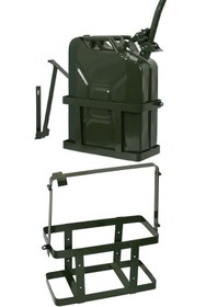 Resim BİTERSE 3 Lü Yakıt Ekipman Seti 20 Litre Çelik Benzin Bidonu + Kilit Mekanizmalı Sabitlenebilir Sepet + Dold 