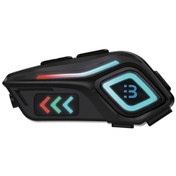 Resim Blb-36 Motor Kask Kulaklık Rgb Modlu Motosiklet Kulaklık Su Geçirmez 5.4 Bluetooth Intercom 