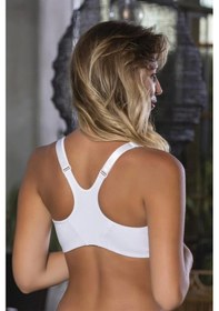 Resim Fermuarlı Pamuklu Sporcu Sütyeni Beyaz Brf1061 Beyaz 