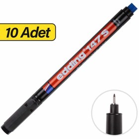 Resim Edding 147S Asetat Kalemi Silgili S Uç - Siyah x 10 Adet (Kutu) 
