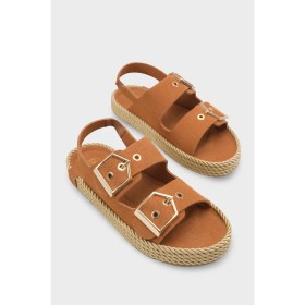 Resim Capone Outfitters Faith Metal Tokalı Konfor Kadın Sandalet 