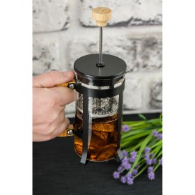 Resim Store Mania Ieg™ Lüx Cam 350 ml French Press Siyah 
