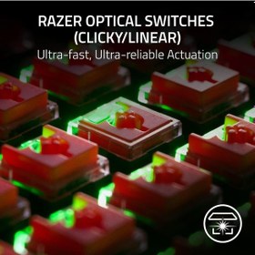 Resim Razer Deathstalker V2 Pro Düşük Profilli Kablosuz Optik Oyun Klav 