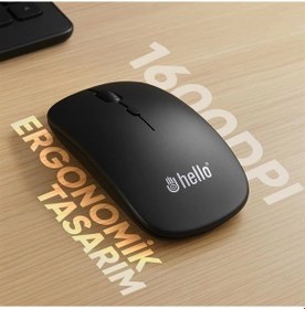 Resim Hello Hl-19092 Usb 2.4ghz 1600dpı Kablosuz Mouse - Ergonomik Tasarım Diğer 