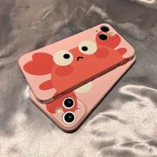 Resim 1 adet Eğlenceli Karikatür Sevimli Yengeç Desenli Cep Telefonu Kılıfı, iPhone16 15 14 13 12 11 Pro Max Plus ile Uyumlu 