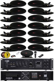 Resim Lastvoice Black Maxx Paket-7 tavan Hoparlörü Ve 6 Bölgeli Anfi Ses Sistemi Paketi (FULL SET) 
