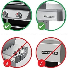 Resim Barbekü Genesis S Serisi Için Paslanmaz Çelik Aroma Çubuğu 17,6 x 2,2 x 9,65 Cm, Siyah, 5'li Paket, 7620 