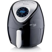 Resim Lidyahan Store Airy Fryer Digital 4616, Sıcak Hava Fritözü 3,5 Litre, 60 Dakikalık Zamanlayıcı, LCD ve Dokunmatik Ekran, 7 Pişirme Kademeli, Maksimum Sıcaklık 200 °c, 1300 W, Siyah 