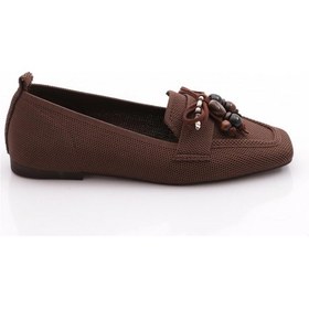 Resim Dgn Pm386-k4004 Kadin Babet Kahve Triko 