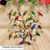 Resim 20.32 cm X 20.32 cm Bohemian Duvar Asılı, Canlı Kuş Festivali Dekorasyonu, Veranda, Patio, Bahçe, Oturma Odası için Uygun - St. Patrick'S Günü ve Ev Dekorasyonu için İdeal Bir Seçim, Açık Hava Dekorasyonu | Bohemian Tarzı | Akrilik Sanat Eseri, Kuş Dekoru 