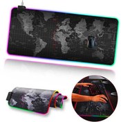 Resim Ally Dünya Desenli Rgb Led Işıklı Oyuncu Mouse Pad 300-800-4Mm 