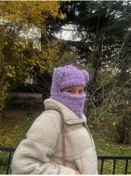 Resim Novaglow Hayvan Figürlü Şapka Puffy Bere Kar Maskesi Kayak&snowboard Balaclava Örgü Bere Örgü Şapka Renkli 