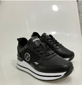 Resim 2927 Wickers-2 Siyah-beyaz Baskı Detaylı Hafif Dolgu Bayan Spor Ayakkabısı Siyah - Beyaz 