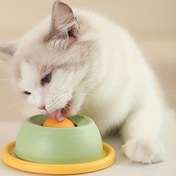 Resim Etkileşimli Kedi Yavaş Yemleyici Oyuncak - Düzensiz Olmayan, Kendi Oyunu Yemek Plaketi, Diş Sağlığı ve Eğlence için Yalancak Fun, Pil Olmadan 