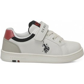 Resim U.s. Polo Assn. Gus Jr 6fx Beyaz Erkek Çocuk Sneaker 000000000102155601 Beyaz-grı-kırmızı 