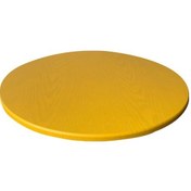 Resim Trendooze Homyl Yuvarlak Masa Örtüsü 27,5-33,5 Inç Sarı Sarı Yemek Masası Evinize Konforlu Hava Sarı 