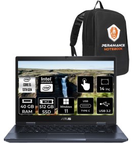 Resim ASUS Expertbook B3 Flip i5 1335U 40GB RAM 512GB SSD 14\ FHD W11P Dokunmatik Bilgisayar & PER4 ÇANTA 