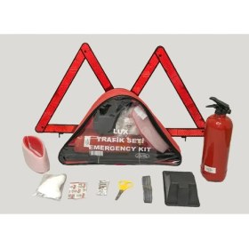 Resim Kartal Kalıp Eagle Trafik Seti Bez Üçgen Çantalı 1 kg Yangın Söndürücülü - Ekonomik (TS2003) - TS052 