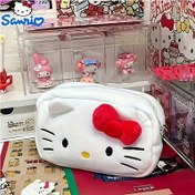 Resim Sanrio Hello Kitty Peluş Kalem Kutusu - Büyük Kapasiteli, Kadınlar için Sevimli Japon Esintili Kırtasiye Düzenleyici 