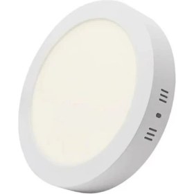 Resim Full Reyon 18 Watt Yuvarlak Beyaz Metal Kasa 3200 Kelvin Ultra Kaliteli Sıva Üstü LED Tavan Armatürü, LED Panel 