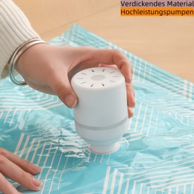 Resim 1 adet Avrupa Vakum Pompası - Hızlı Emme, Isı Üretmez, Kompakt ve Kararlı Çalışma, Verimli Vakum Sıkıştırma Poşetleri için İdeal, Ev ve Ofis Kullanımı için Uygun, Vakum Kapak, Depolama Çözümü, Şık Tasarım, Dayanıklı Plastik 