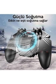 Resim coofbe 1200Mah Powerbankli Telefon Soğutuculu Fanlı Oyun Kolu, Pubg Ateş Tuşlu Soğutuculu Oyun Kolu 