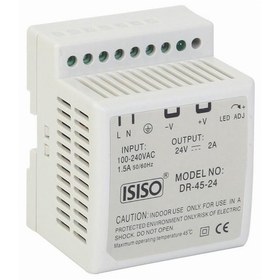 Resim Idr-45-12 - 45W 12Vdc 3.5A Raya Montajlı Güç Kaynağı 