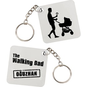Resim Biresimden Babalar Günü Hediyesi - Walking Dad Isim Baskılı Anahtarlık 