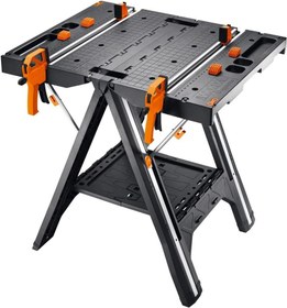 Resim Worx Wx051 Çok Fonksiyonlu Katlanabilir Çalışma Tezgâhı + 2 Adet Tetik İşkence 