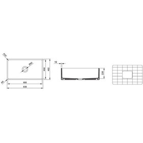 Resim Bocchi Contempo Mutfak Eviyesi 84 x 48 CM Parlak Beyaz 1352-001-012 