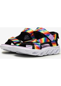 Resim Skechers Hypno - Splash - Rainbow Lights Büyük Kız Çocuk Siyah Işıklı Sandalet 20218L Bkmt Çok Renkli 