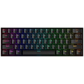 Resim Redragon K530 Pro Draconic Türkçe Q 60% Kompakt Kablosuz - Bluetooth 2.4G Brown Switch Mekanik Siyah Klavye 