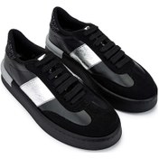 Resim Tamer Tanca Kadın Hakiki Deri Siyah Sneakers & Spor Ayakkabı 817 088 Bn Ayk Sk24-25 Syh Cılt/syh Suet Siyah 