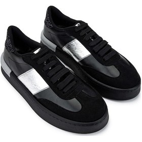 Resim Tamer Tanca Kadın Hakiki Deri Siyah Sneakers & Spor Ayakkabı 817 088 Bn Ayk Sk24-25 Syh Cılt/syh Suet Siyah 
