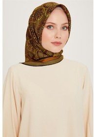 Resim Armine Etnik Desenli Twill Saf İpek Eşarp 9208d 19 Çok Renkli 