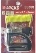 Resim Locks 110 Db Siyah Motosiklet Alarmlı Disk Kilidi Hatırlatma Kablolu (SARI-SİYAH-YEŞİL-MAVİ-GRİ RENK) 