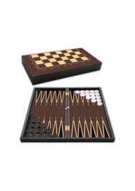 Resim Platin Üçlü Oyun Seti Tavla-dama-satranç Büyük Boy 