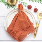 Resim 12 adet Yüksek Kaliteli Düğün Peçeteleri Tül ile Şık Yemek Kare Masa Dekorasyonu Doğum Günü Yeniden Kullanılabilir Çay Havluları Günlük Kullanım 32*32cm/12.6*12.6 inç Gaze Ev Dekoru Yıkanabilir Banket Restoran Parti için 